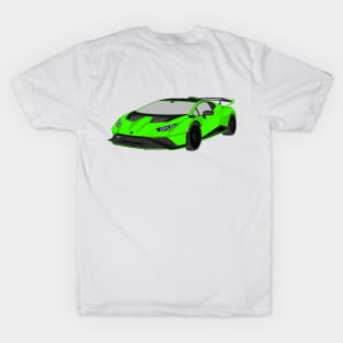 Lamborghini Huracan STO Selfmade car Green T-Shirt